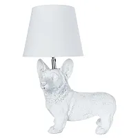 Настольная лампа Schedar A4008LT-1WH Arte Lamp белая 1 лампа, основание белое металл в стиле современный собака