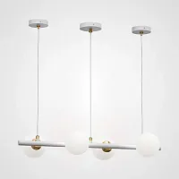 Подвесной реечный светильник HAKON L Белый 101660-26 ImperiumLoft белый 4 лампы, основание белое в стиле современный 