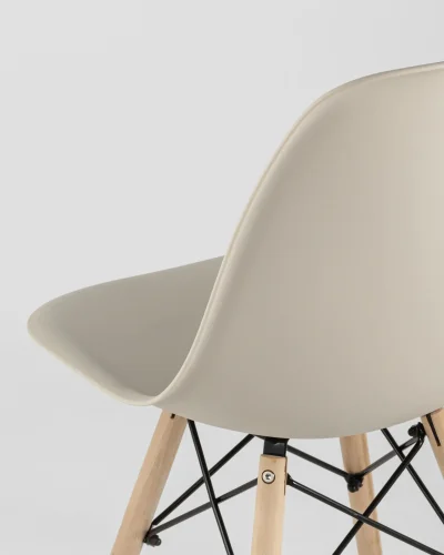 Стул EAMES, бежевый УТ000037157 Stool Group, /, ножки/массив бука/бежевый, размеры - *815***460*530 фото 9
