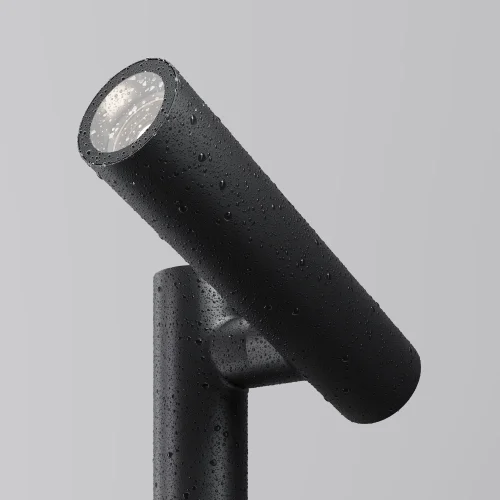 Парковый светильник LED Torq O494FL-L30B3K Maytoni уличный IP65 чёрный на 3 лампы, плафон чёрный в стиле современный хай-тек LED фото 5