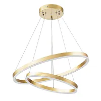 Светильник подвесной LED с пультом Siren A2548SP-75GO Arte Lamp золотой на 1 лампу, основание золотое в стиле минимализм хай-тек современный кольца