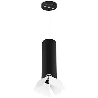 Светильник подвесной Rullo RP497436 Lightstar чёрный белый 1 лампа, основание чёрное в стиле хай-тек трубочки