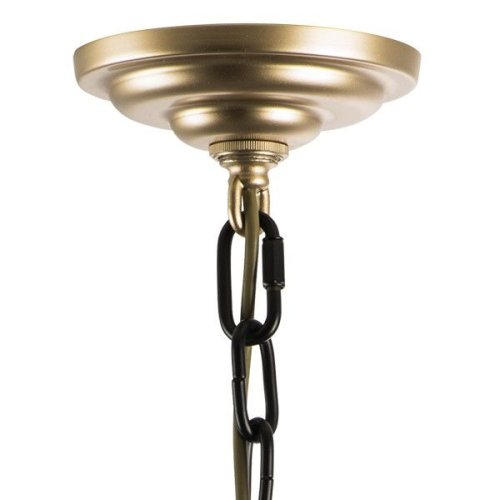 Люстра подвесная Enna 762077 Lightstar белая на 7 ламп, основание чёрное золотое в стиле современный  фото 2