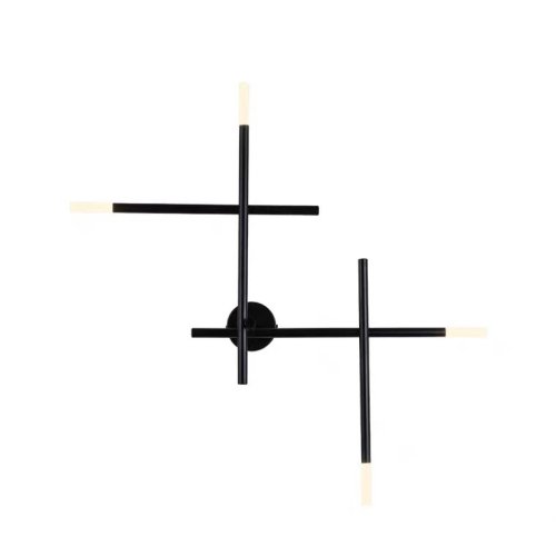 Настенное бра TRAVERSE WALL Black H83 207742-26 ImperiumLoft белый на 4 лампы, основание чёрное в стиле минимализм 