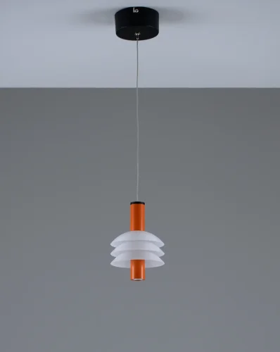 Светильник подвесной LED Sylv V10878-PL Moderli белый красный 1 лампа, основание чёрное в стиле современный  фото 2