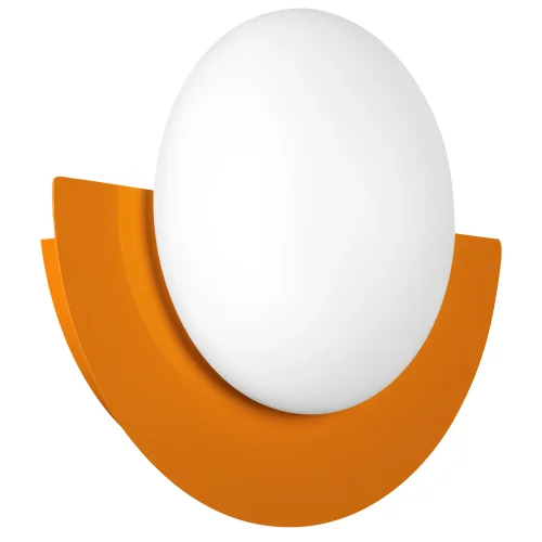 Бра LED Erica 609633 Lightstar белый на 1 лампу, основание оранжевое в стиле мемфис современный шар Бра LED Erica 609633 Lightstar белый на 1 лампу, основание оранжевое в стиле мемфис современный шар