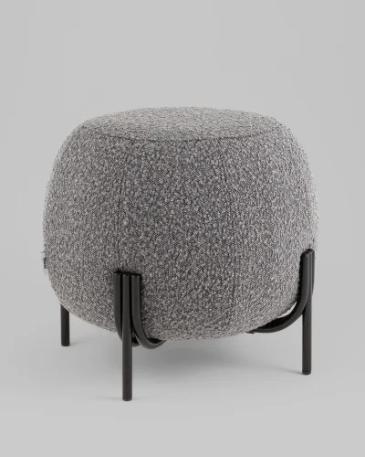 Пуф Флик new ткань букле тёмно-серый УТ000040001 Stool Group на 1 , основание в стиле современный 