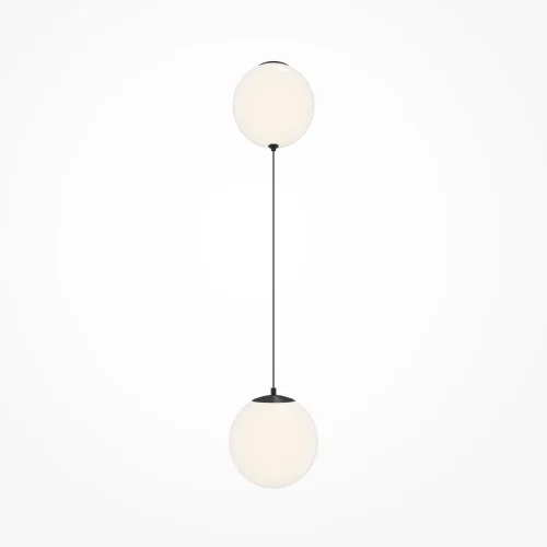 Светильник подвесной LED Twins MOD427PL-L20B3K Maytoni белый на 1 лампу, основание чёрное в стиле современный шар фото 3