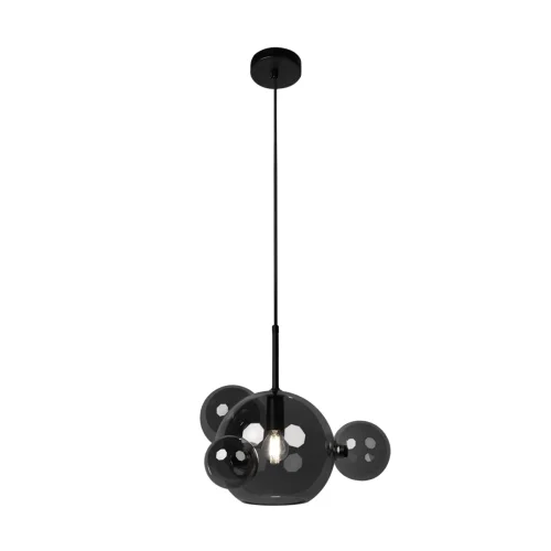 Светильник подвесной Bolle 2029-P4 mini LOFT IT чёрный на 1 лампу, основание чёрное в стиле современный молекула шар
