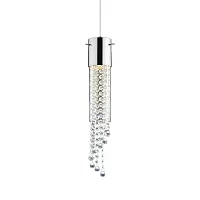 Светильник подвесной GOCCE SP1 Ideal Lux прозрачный 1 лампа, основание хром в стиле современный 