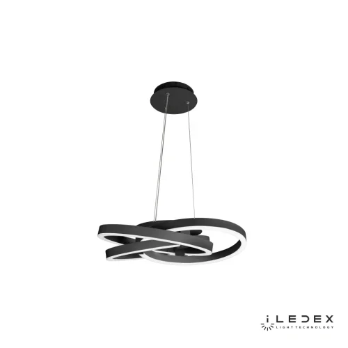 Светильник подвесной LED с пультом Comely 9110-600-D-T BK iLedex чёрный 1 лампа, основание чёрное в стиле модерн хай-тек кольца фото 4