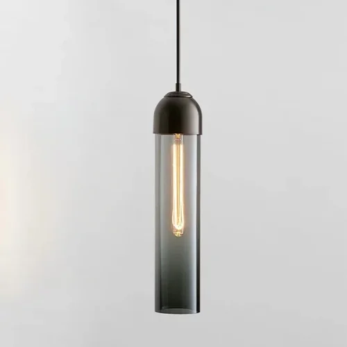 Светильник подвесной VIAN B Дымчатый 179739-26 ImperiumLoft серый на 1 лампу, основание чёрное в стиле современный лофт 