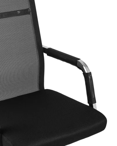 Кресло офисное TopChairs Clerk, черное УТ000001928 Stool Group, чёрный/ткань, ножки/металл/хром, размеры - ****550*600 фото 3