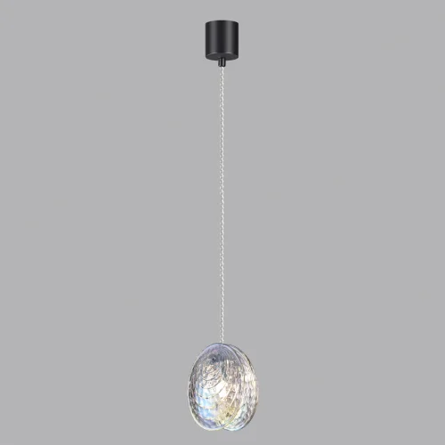 Светильник подвесной Mussels 5039/1A Odeon Light разноцветный прозрачный 1 лампа, основание чёрное в стиле современный  фото 4