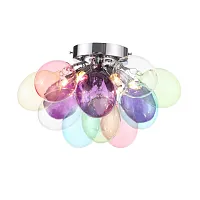 Светильник потолочный Sospiro SL432.152.06 ST-Luce разноцветный 6 ламп, основание хром в стиле модерн шар