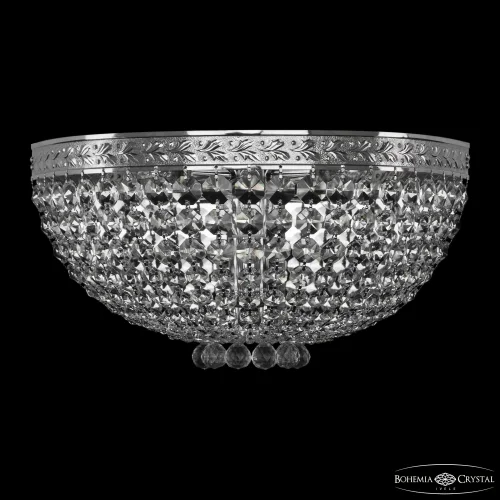 Бра 19281B/35IV Ni Bohemia Ivele Crystal прозрачный на 3 лампы, основание никель в стиле классический sp