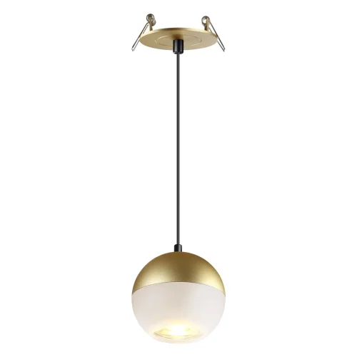 Светильник подвесной встраиваемый Garn 370816 Novotech белый 1 лампа, основание золотое в стиле современный  фото 3