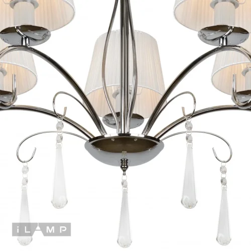 Люстра подвесная Perfection RM7006/5CR iLamp белая на 5 ламп, основание хром в стиле современный американский фото 4