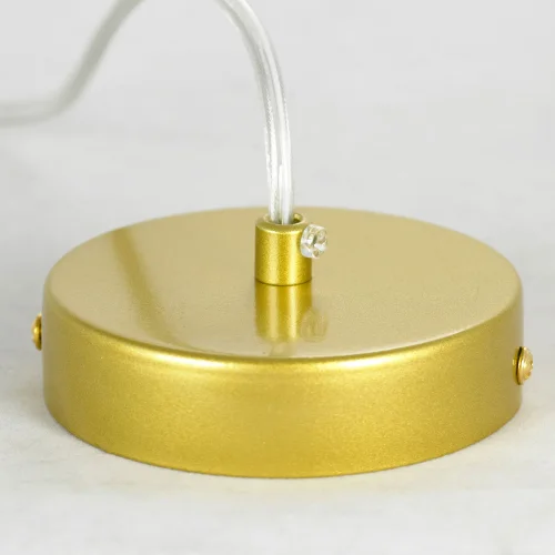 Люстра подвесная Downey LSP-8804 Lussole белая на 7 ламп, основание матовое золото в стиле современный шар фото 5