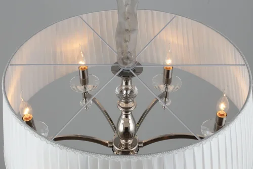 Люстра подвесная Lissone OML-87306-06 Omnilux белая на 6 ламп, основание серебряное в стиле классика  фото 4