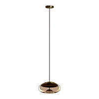 Светильник подвесной LED Knot 8135-D mini LOFT IT коричневый янтарный 1 лампа, основание латунь в стиле современный 