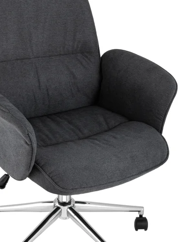 Стул офисный SIMONA, серый УТ000005080 Stool Group, серый/ткань, ножки/металл/серый, размеры - ****640*620 фото 7