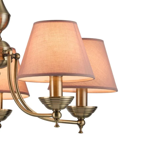 Люстра подвесная Allegory 1145/5PL Escada коричневая на 5 ламп, основание золотое в стиле классический  фото 3