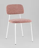 Стул Chao, розовый, белые ножки, 2шт./уп. УТ000039976 Stool Group, розовый/рогожка, ножки/металл/белый, размеры - *780****