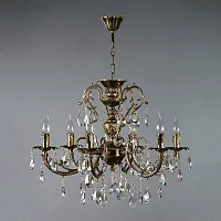 Люстра хрустальная ALICANTE 8888/6 PB Tear drop AMBIENTE by BRIZZI без плафона на 6 ламп, основание бронзовое в стиле классический Люстра хрустальная ALICANTE 8888/6 PB Tear drop AMBIENTE by BRIZZI без плафона на 6 ламп, основание бронзовое в стиле классический