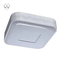 Люстра потолочная LED Ривз 674012101 MW-Light белая на 1 лампу, основание белое в стиле хай-тек 