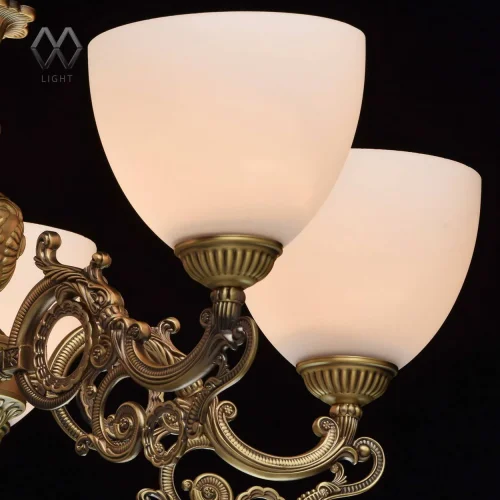 Люстра подвесная Ариадна 450016805 MW-Light белая на 5 ламп, основание античное бронза в стиле классический  фото 6