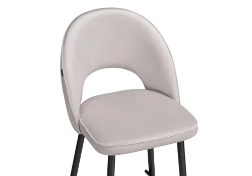 Полубарный стул Клэйн MR -28 / черный 532412 Woodville, серый/велюр, ножки/металл/чёрный, размеры - ****500*550 фото 5