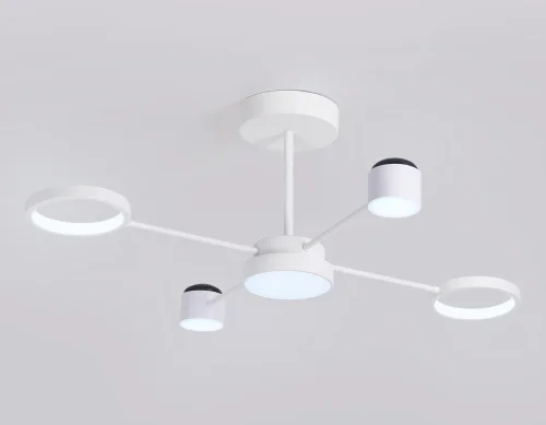 Люстра потолочная LED с пультом FL51631 Ambrella light белая на 1 лампа, основание белое в стиле хай-тек современный с пультом фото 7