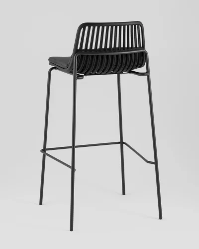 Стул барный Louran с подушкой, чёрный УТ000040188 Stool Group, чёрный/экокожа, ножки/металл/чёрный, размеры - ***** фото 5