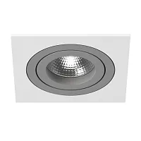 Светильник точечный Intero 16 Quadro i51609 Lightstar серый 1 лампа, основание белое в стиле хай-тек современный 