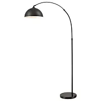 Торшер 484-025-01 Velante изогнутый чёрный на 1 лампу, основание чёрное в стиле лофт современный Торшер 484-025-01 Velante изогнутый чёрный на 1 лампу, основание чёрное в стиле лофт современный