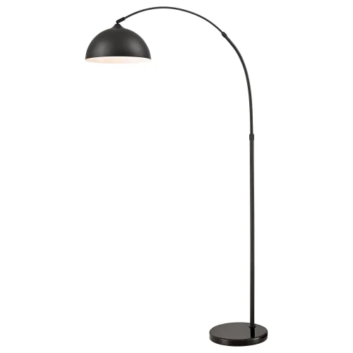 Торшер 484-025-01 Velante изогнутый чёрный на 1 лампу, основание чёрное в стиле лофт современный Торшер 484-025-01 Velante изогнутый чёрный на 1 лампу, основание чёрное в стиле лофт современный