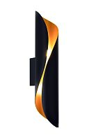 Бра LUMINA AP2 BL Crystal Lux чёрный на 2 лампы, основание золотое чёрное в стиле арт-деко 