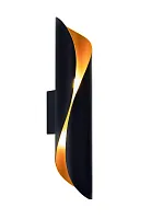 Бра LUMINA AP2 BL Crystal Lux чёрный на 2 лампы, основание золотое чёрное в стиле арт-деко Бра LUMINA AP2 BL Crystal Lux чёрный на 2 лампы, основание золотое чёрное в стиле арт-деко