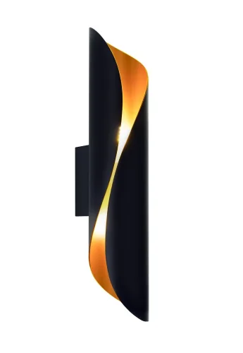 Бра LUMINA AP2 BL Crystal Lux чёрный на 2 лампы, основание золотое чёрное в стиле арт-деко 
