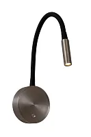 Бра с выключателем LED Asja 41206/03/15 Lucide серый на 1 лампу, основание серое в стиле современный гибкая ножка