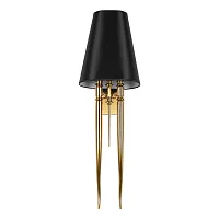 Бра Brunilde 10207W/L Gold LOFT IT чёрный 2 лампы, основание золотое в стиле арт-деко 
