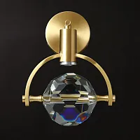 Настенный светильник GOLF WALL 208317-23 ImperiumLoft прозрачный на 1 лампу, основание латунь в стиле современный 