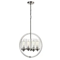 Светильник подвесной Chiedo 441 VL4073P04 Vele Luce серебряный прозрачный на 4 лампы, основание серебряное в стиле классический 