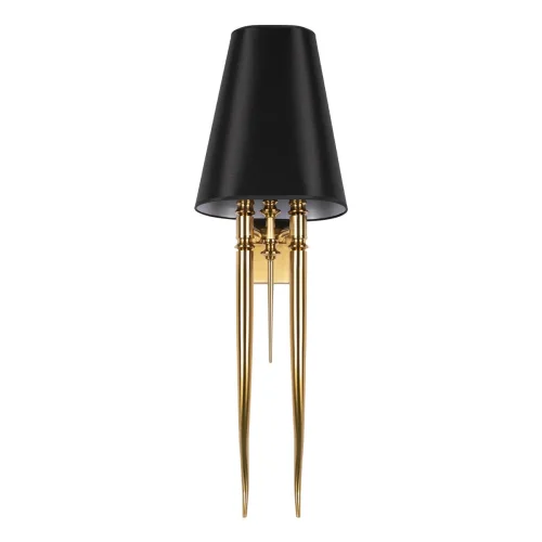 Бра Brunilde 10207W/L Gold LOFT IT чёрный на 2 лампы, основание золотое в стиле арт-деко 