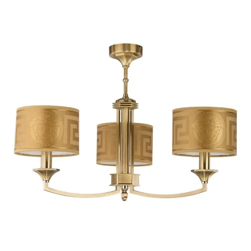 Люстра подвесная Decor Versace DEC-ZW-3(P/A)NEW Kutek золотая на 3 лампы, основание бронзовое в стиле классический 
