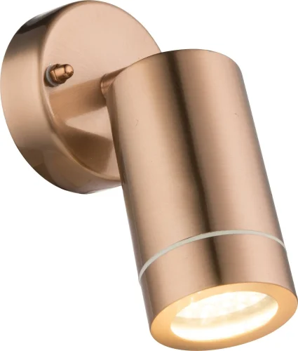 Настенный светильник LED 32069 Globo уличный IP44 медь 1 лампа, плафон медь в стиле минимализм модерн LED