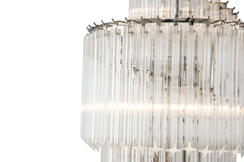 Люстра каскадная Manhattan 051D-11 NIC iLamp прозрачная на 11 ламп, основание никель в стиле американский современный  фото 2