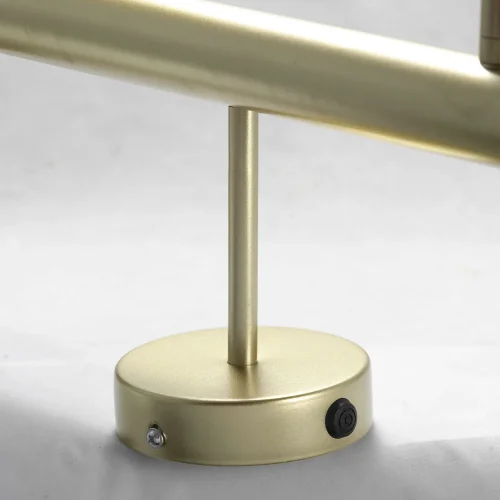Светильник потолочный лофт Murray GRLSP-8169 Lussole без плафона 5 ламп, основание матовое золото в стиле лофт  фото 5