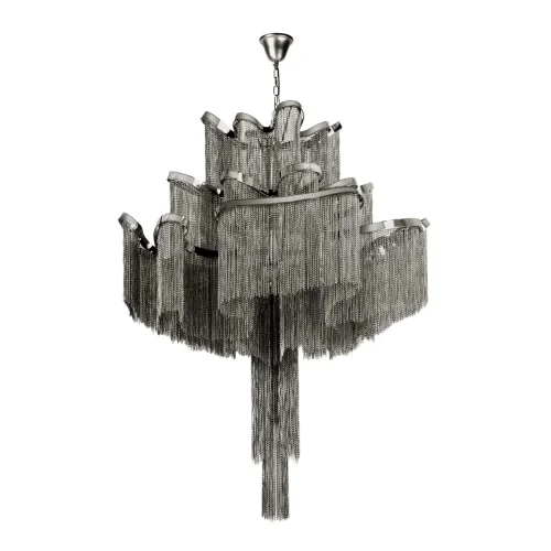 Люстра подвесная Стим / Stream 10208/1000 Gunmetal LOFT IT серая никель на 15 ламп, основание серое никель в стиле арт-деко цепочки Люстра подвесная Стим / Stream 10208/1000 Gunmetal LOFT IT серая никель на 15 ламп, основание серое никель в стиле арт-деко цепочки